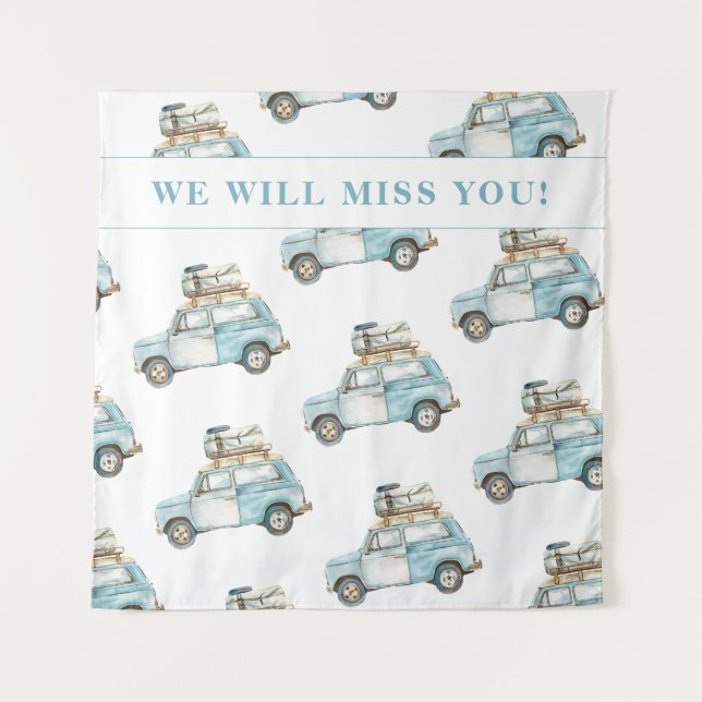 Tapete De Parede Carro de Adeus Saindo do Fundo de Boas-vindas da F (Frente)