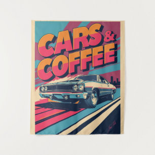 Tapete De Parede carros e café