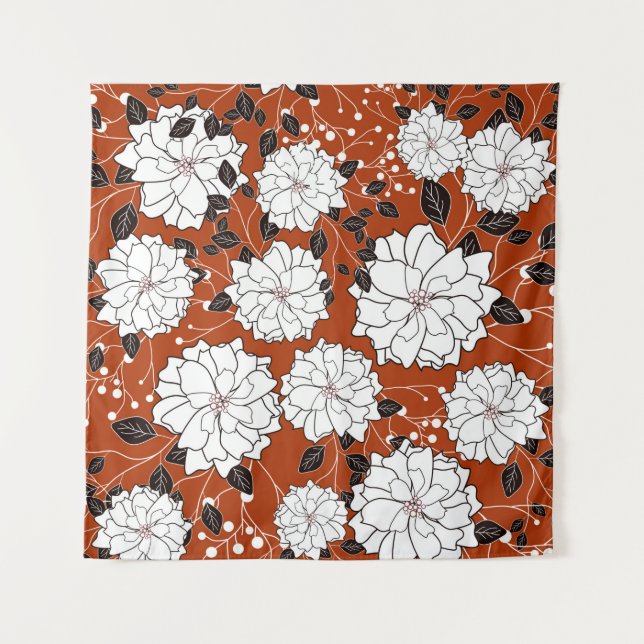 Tapete De Parede Cartão de convite ou de casamento com abstrato flo (Frente)