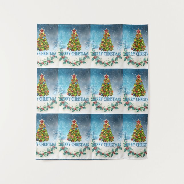 Tapete De Parede Cartão Feliz de Natal (Frente)