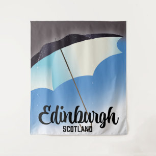 Tapete De Parede Cartaz de viagem guarda-chuva Edimburgo Escócia