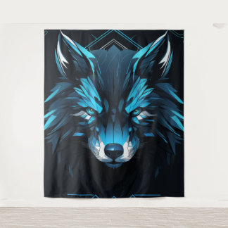 Tapete De Parede cartaz do lobo solitário majestoso.