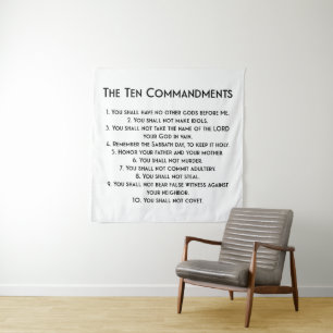 Tapete De Parede Cartaz dos Dez Mandamentos