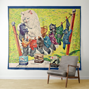 Tapete De Parede Carter's Ink and mama cat and kittens