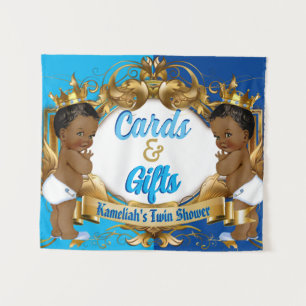 Tapete De Parede Cartões & Presentes Azul Churrasco de Gêmeos Rea