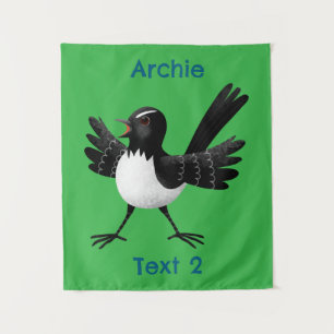 Tapete De Parede Cartoon australiano Willie Wagtail personalizado