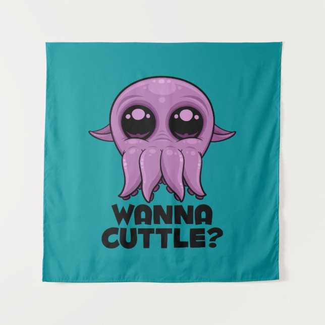Tapete De Parede Cartoon Cuttlefish (Frente)