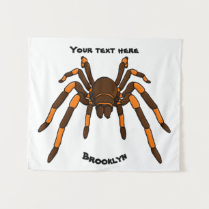 Tapete De Parede Cartoon de aranha-do-marrom e-laranja-acastanhado