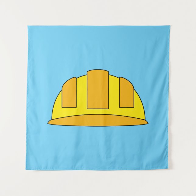 Tapete De Parede Cartoon de Capacete Amarelo (Frente)