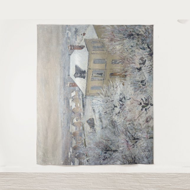 Tapete De Parede Casa no inverno | Gustave Louseau | Natal (Frente)