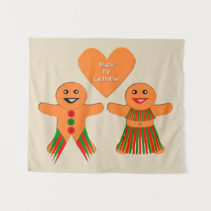 Tapete De Parede Casal de Gingerbread de Natal