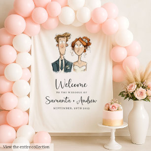 Tapete De Parede Casal Quirky Backdrop Watercolor Brid