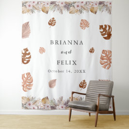 Tapete De Parede Casamento Boho Neutro Rústico