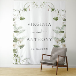 Tapete De Parede Casamento com flores selvagens Elegant Watercolor