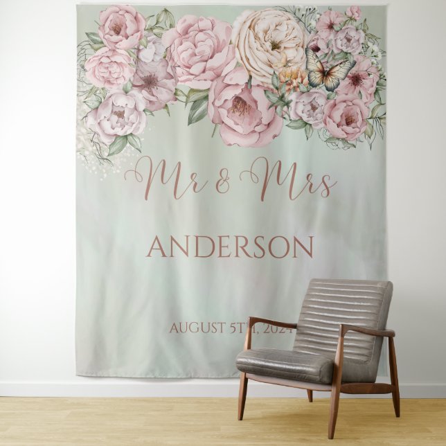 Tapete De Parede Casamento de Buquê de Peony (In Situ)