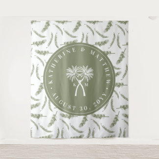 Tapete De Parede Casamento de Destino Tropical de Palmeiras