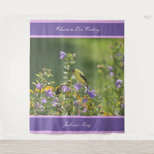 Tapete De Parede Casamento de Jardim Primavera Goldfinch