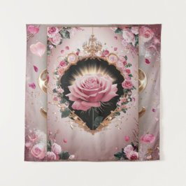 Tapete De Parede Casamento Elegante Rosa Rosa Rosa Mural #2