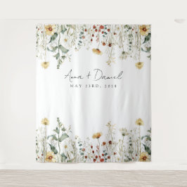 Tapete De Parede Casamento em Campo de Flores Silvestres de Verão