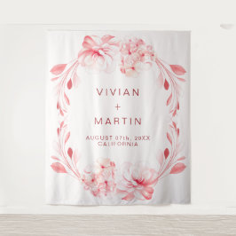 Tapete De Parede Casamento Impecável e Elegante com Flor de Cerejei