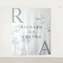 Tapete De Parede Casamento Minimalista Elegante com Verdor Moderno