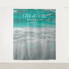 Tapete De Parede Casamento na Praia Turquesa Tropical Fotografia Oc