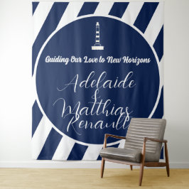 Tapete De Parede Casamento Náutico Náutico Elegante - Marinho Azul,