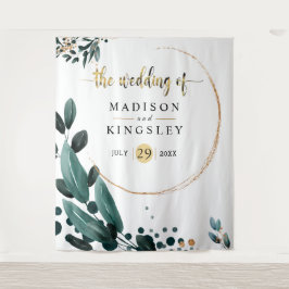 Tapete De Parede Casamento outono Elegante Floral Azul Profundo