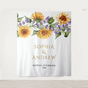 Tapete De Parede Casamento Rustic Sunflower & Lavander