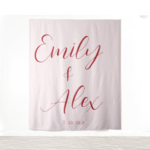 Casamento Simples Rosa e Vermelho