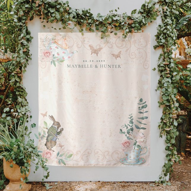 Tapete De Parede Casamento Terra Maravilha Alice No Mundo Das Marav (Wedding Wonderland Alice In Wonderland Backdrop)