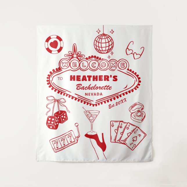 Tapete De Parede Casino Las Vegas Bachelorette Party Banner (Frente)