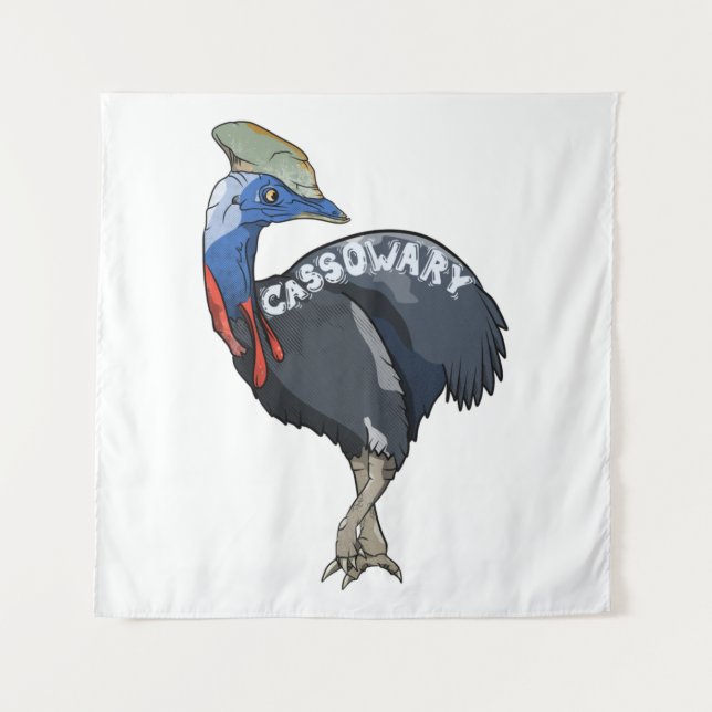 Tapete De Parede cassowary colored woth text (Frente)