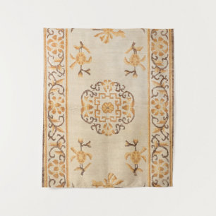 Tapete De Parede Castanho Amarelo Tibetano