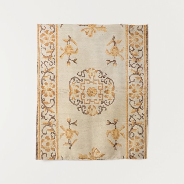 Tapete De Parede Castanho Amarelo Tibetano  (Frente)