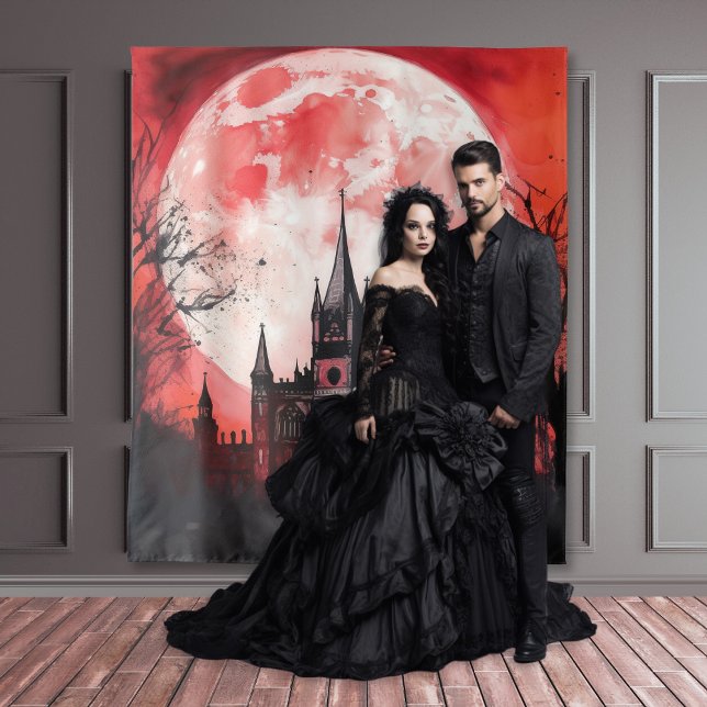 Tapete De Parede Castelo Gothic Moody Dark Watercolor (Criador carregado)