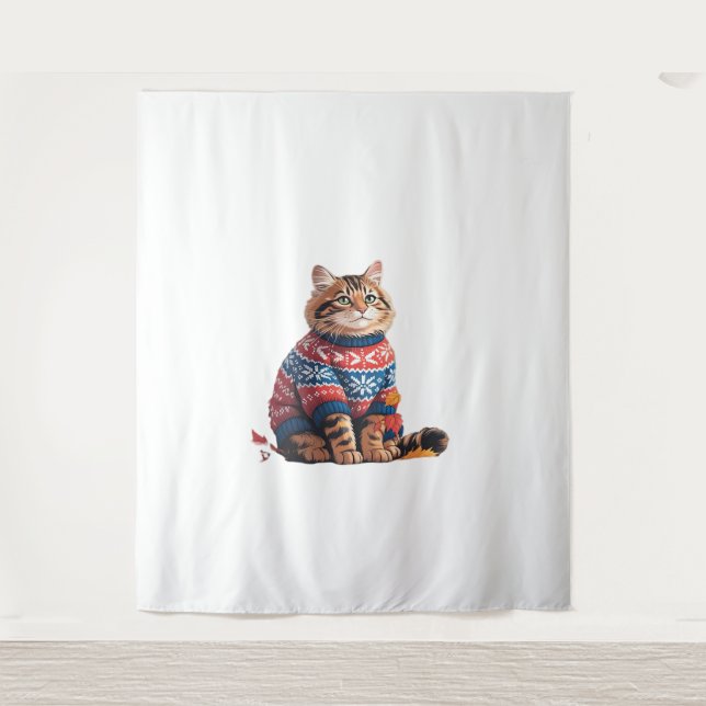 Tapete De Parede Cat Leaf Fall Olá Autumn Funny Cat Kitten Lover (Frente)