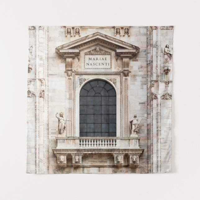 Tapete De Parede Catedral de Milão. Bela tempestade italiana (Frente)