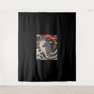 Tapete De Parede Catzilla Cat Arte Japonesa Bonita presentes Para H