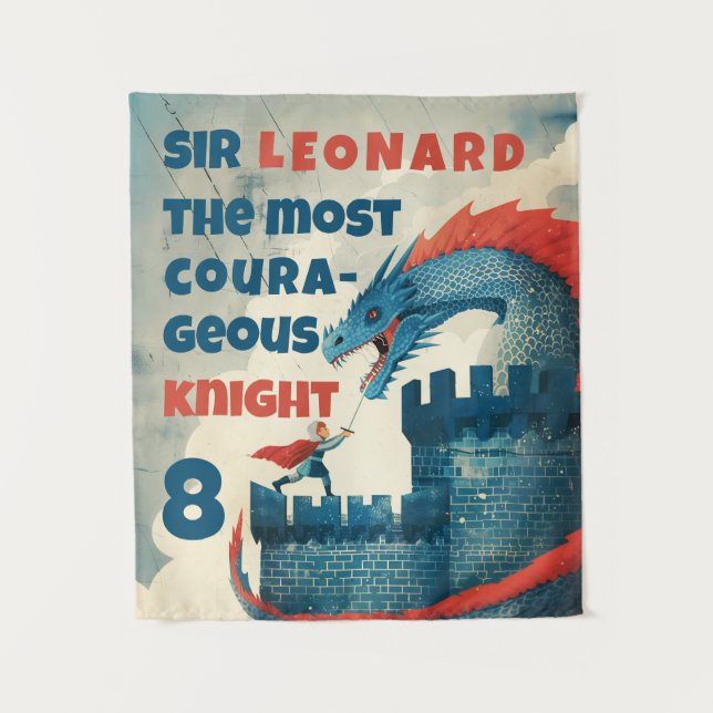 Tapete De Parede Cavaleiro sem rosto e Dragão (Frente)