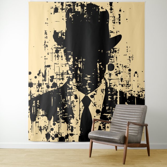 Tapete De Parede Cavalheiro sem rosto: Elegância Abstrato (In Situ)