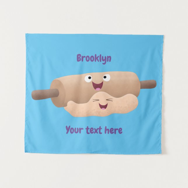 Tapete De Parede Cavilha rolante e cartoon para pastelaria (Frente (Horizontal))