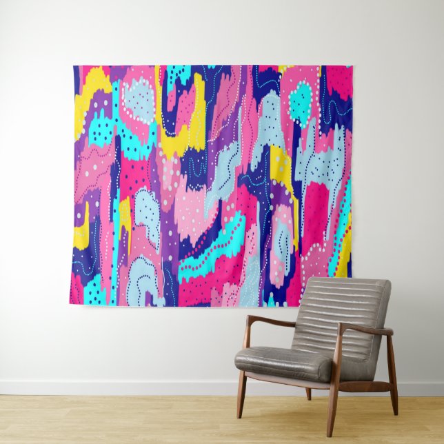 Tapete De Parede Celebração da Abstrato de cor (In Situ (Horizontal))