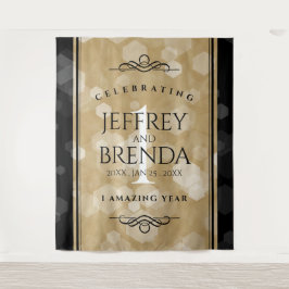 Tapete De Parede Celebração Elegante do 1º Aniversário de Casamento