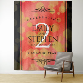 Tapete De Parede Celebração Elegante do 2º Aniversário de Casamento