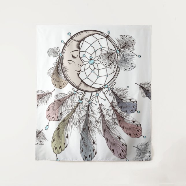 Tapete De Parede Celestial Moon Dreamcatcher (Frente)