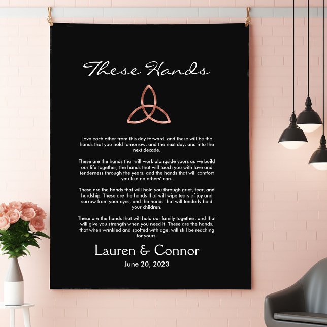 Tapete De Parede Celtic Trinity Knot Irish Wedding Vows Handfast (Handfasting vows wedding tapestry trinity knot.)