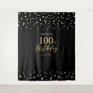 Tapete De Parede Cem Dourado & Preto Fundo de Cena da Festa de 100