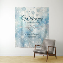 Tapete De Parede Cena de Boas-Vindas de Casamento no Inverno Encant