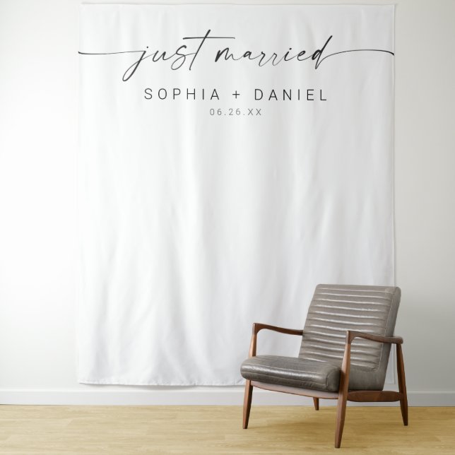 Tapete De Parede Cena de Casamento Minimalista com Letreiro 'Acabei (In Situ)